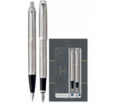 Komplet IM DUO srebrny CT pióro wieczne + długopis PARKER 2183058