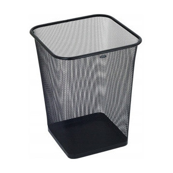 Kosz na papier 18L kwadrat siatka czarny GRAND 120-1459