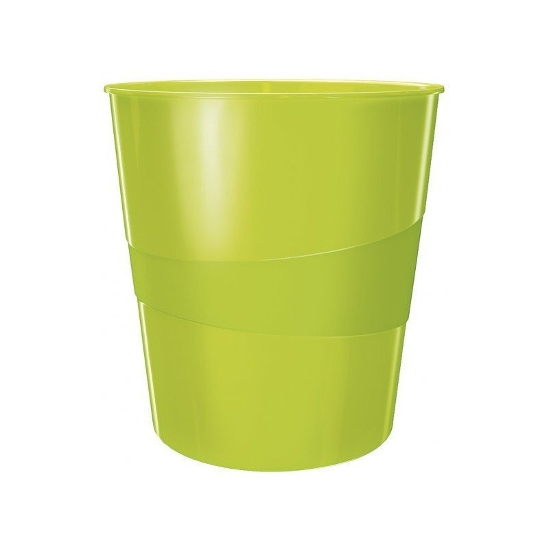 Kosz na śmieci 15L LEITZ WOW zielony metalik 52781054/52781064