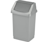 Kosz na śmieci uchylny 9l CURVER CLICK-IT srebrny/grafit 04042-877-65