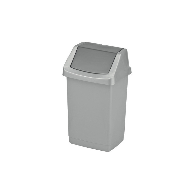 Kosz na śmieci uchylny 9l CURVER CLICK-IT srebrny/grafit 04042-877-65