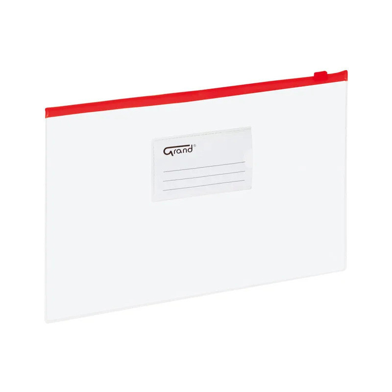 Koperta foliowa A4 na suwak EC009B czarwona 120-1462 GRAND