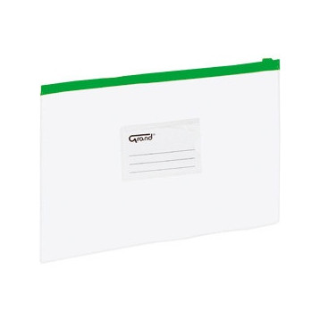 Koperta foliowa A4 na suwak EC009B zielona 120-1465 GRAND