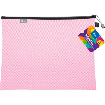 Koperta A4 z suwakiem metalowym RÓŻOWA BT605-R TETIS