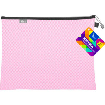 Koperta B5 z suwakiem metalowym RÓŻOWA BT608-R TETIS