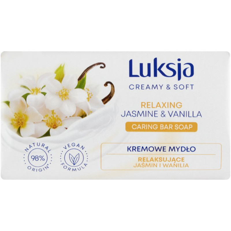 Mydło w kostce LUKSJA 90g o zapachu JAŚMIN I WANILIA