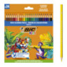 Kredki drewniane ECO SMOOTH 24 kolory 525787 BIC