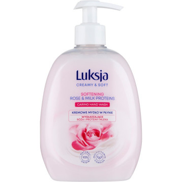 Mydło w płynie z dozownikiem LUKSJA 500ml. RÓŻA Mydło w płynie z dozownikiem LUKSJA 500ml. RÓŻA