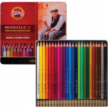 Kredki MONDELUZ 24 kol. opakowanie metalowe 3724 KOH-I-NOOR Kredki MONDELUZ 24 kol. opakowanie metalowe 3724 KOH-I-NOOR