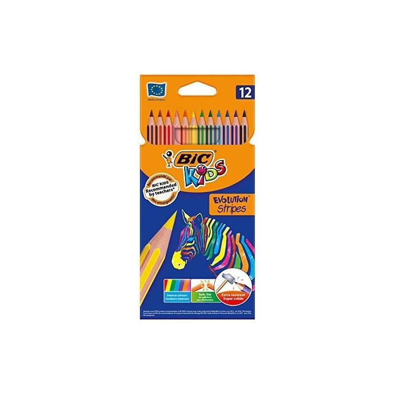 Kredki trójkątne EVOLUTION Triangle 12 kolorów po 12szt. (144szt.) 8859916 BIC