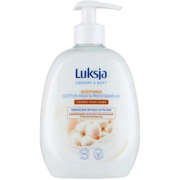 Mydło w płynie z dozownikiem LUKSJA 500ml. BAWEŁNA Mydło w płynie z dozownikiem LUKSJA 500ml. BAWEŁNA