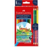 Kredki ołówkowe ZAMEK 12kolorów + 3 kredki dwustronne edycja limitowana 201480 FABER-CASTELL