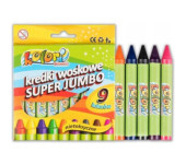 Kredki woskowe Super Jumbo 9kol. KOLORI TT7884