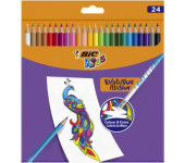 Kredki KIDS EVOLUTION ILLUSION ołówkowe pudełko 24kol. 9878691 BIC
