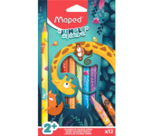 Kredki trójkątne JUMBO JUNGLE FEVER 12 sztuk 863700 MAPED