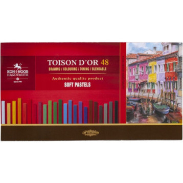 Kredki pastele suche w sztyfcie 7x7mm 48 kol. 8586 KOH-I-NOOR Kredki pastele suche w sztyfcie 7x7mm 48 kol. 8586 KOH-I-NOOR