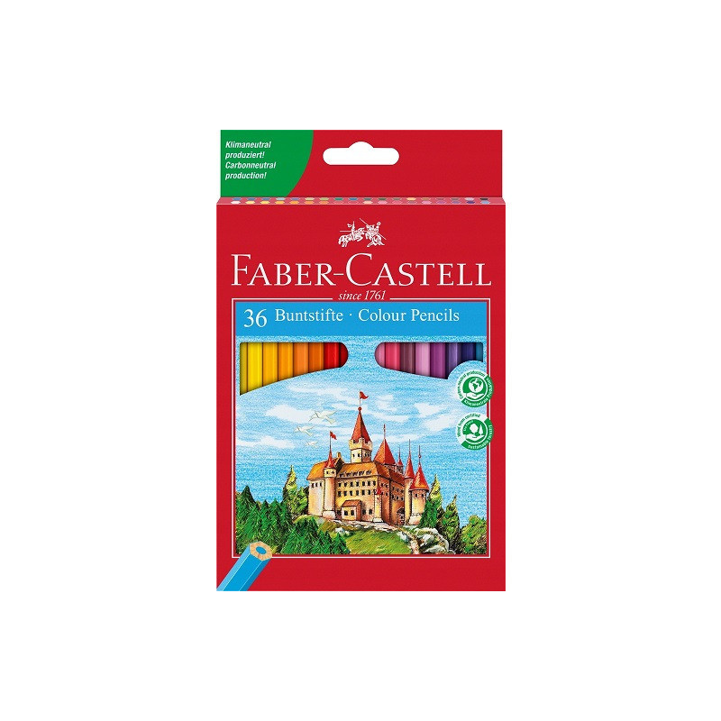 Kredki ZAMEK 36 kolorów opakowanie kartonowe 120136 FC FABER-CASTEL