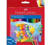Kredki akwarelowez pędzelkiem RYBKA 24 kolory opak. kartonowe 114425 Faber-Castell