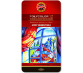 Kredki POLYCOLOR 12 kol. opakowanie metalowe 3822 KOH-I-NOOR