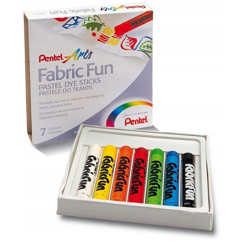 Kredki pastele do tkanin PENTEL 7kolorów PTS7