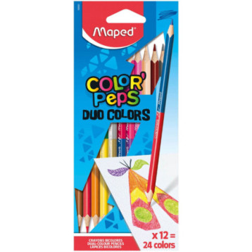 Kredki dwustronne COLORPEPS DUO 12||24kol 829600