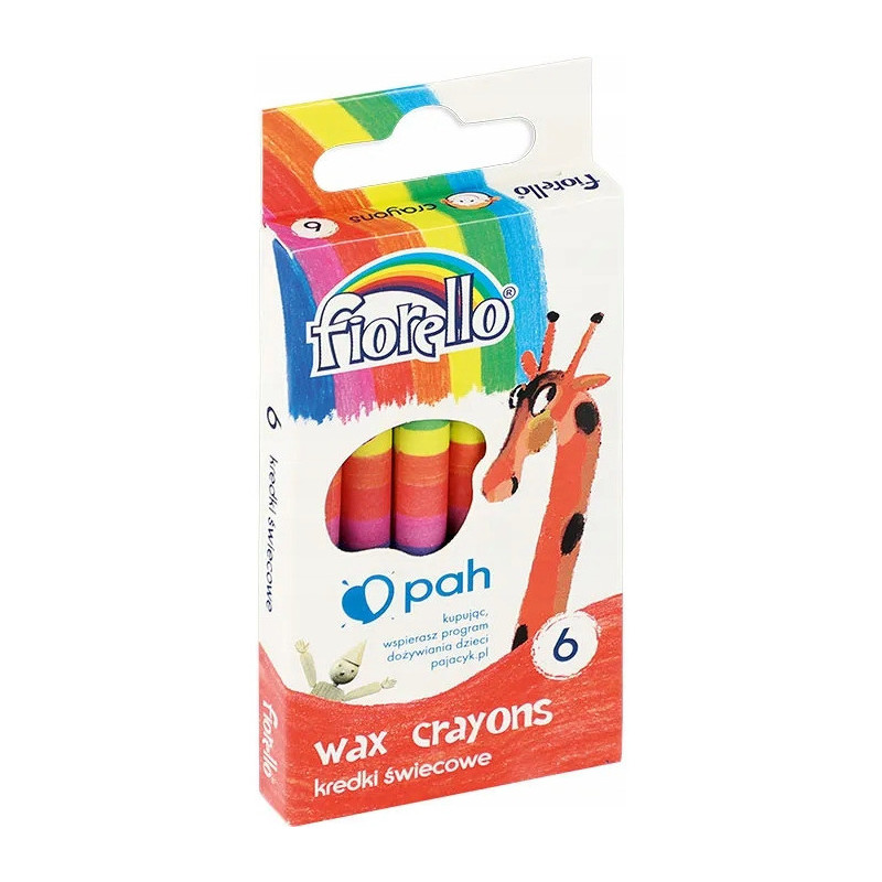 Kredki FIORELLO świecowe 6 kolorów 170-1381
