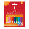 Kredki świecowe GRIP trójkątne 12 kolorów FABER-CASTELL 122520 FC