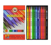 Kredki PROGRESSO 12 kolorów 8756 KOH-I-NOOR