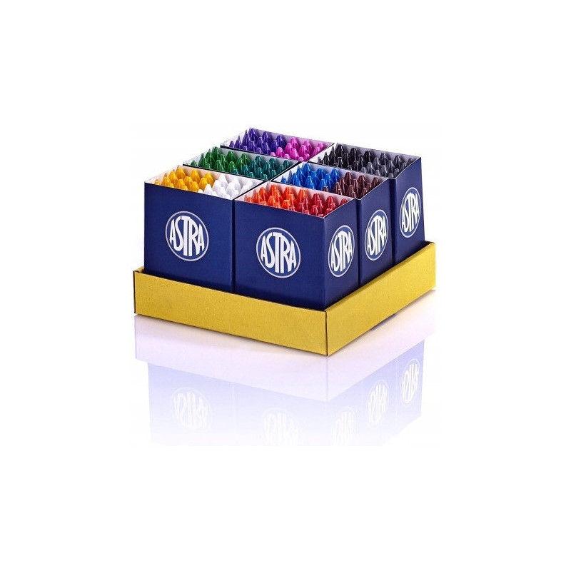 Kredki woskowe zestaw 12 kolorów x 12 sztuk - 144 sztuki 316111004 ASTRA