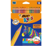 Kredki Eco Evolution 18kolorów STRIPES 9505241 BIC