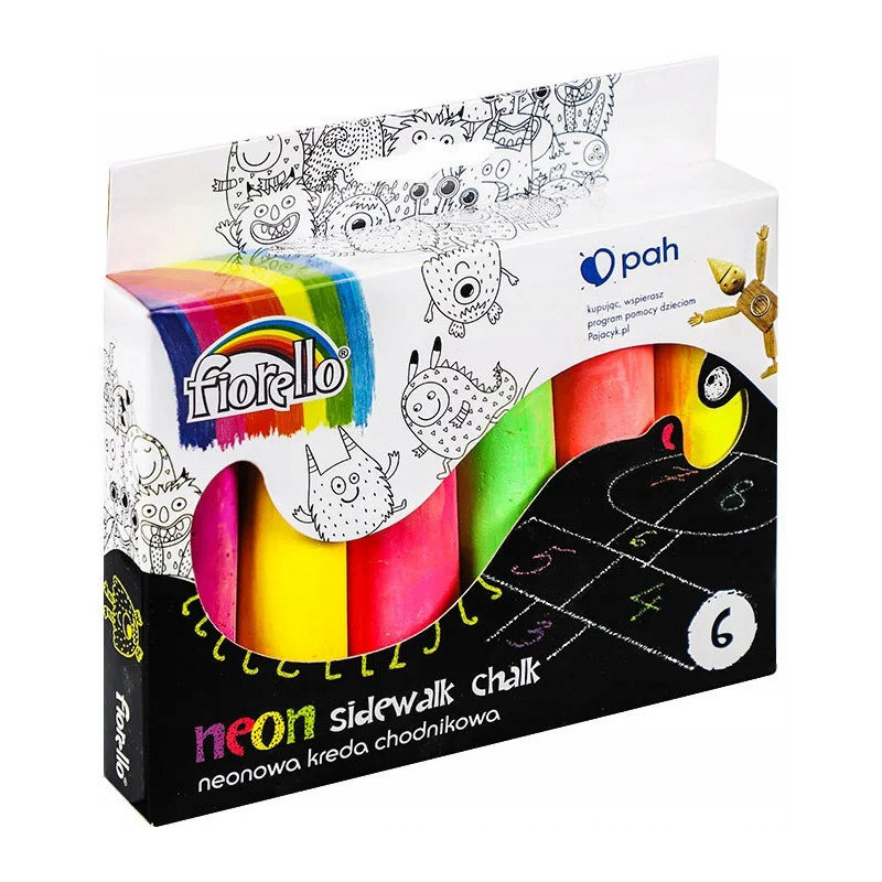 Kreda chodnikowa neonowa 6 kolorów 170-2599 FIORELLO