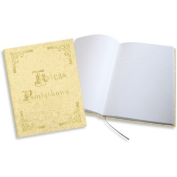Księga Pamiątkowa złocona beżowa 255x320mm 100kartek 319-033 WARTA
