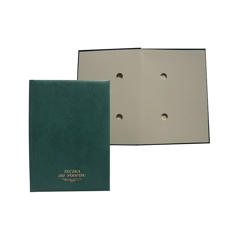 Teczka do podpisu 10k zieleń WARTA grzbiet kryty 1824-920-011
