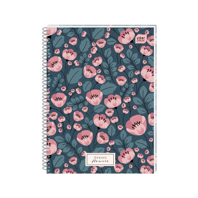 Kołonotatnik A5 160k kratka miękka oprawa INTERDRUK