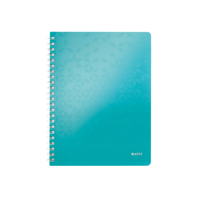 Kołonotatnik LEITZ WOW A4 80k PP kratka turkusowy 46380051