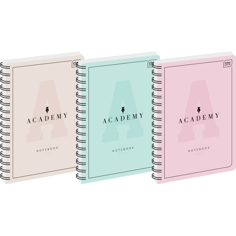 Kołozeszyt B5 100k kratka 90g ACADEMY PASTEL