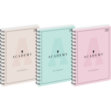Kołozeszyt B5 100k kratka 90g ACADEMY PASTEL