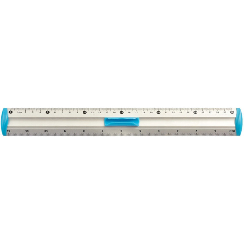 Linijka aluminiowa 30cm uchwyt niebieski BL040-NC TETIS