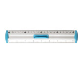 Linijka aluminiowa 20cm uchwyt niebieski BL040-NB TETIS