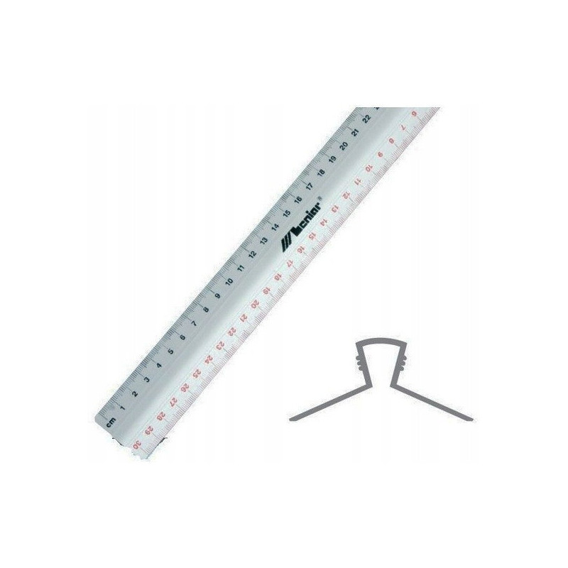 Linijka aluminiowa 20cm z uchwytem 30160 LENIAR