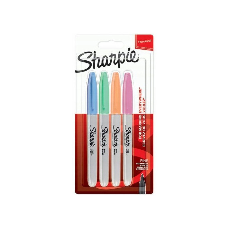 Markery permanentne SHARPIE FINE PASTEL 4kol. 2065402
