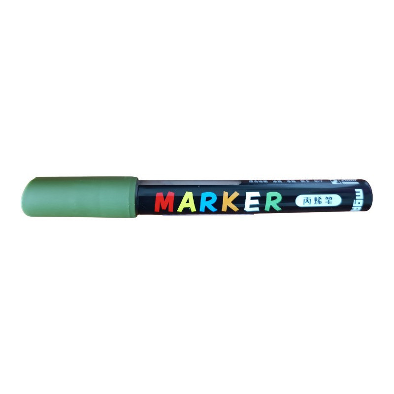 Marker akrylowy 1-2 mm zielony oliwkowy MG ZPLN6570-56
