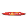 Marker FLIPCHART kon.okr/ści. czerwony KM503-C2 TETIS dwustr. 5mm/4.2mm