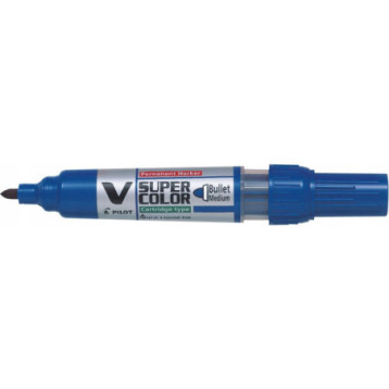 Marker permanentny V-SUPER COLOR niebieski okrągły M PISCA-VSC-M-L-BG PILOT Marker permanentny V-SUPER COLOR niebieski okrągły M PISCA-VSC-M-L-BG PILOT