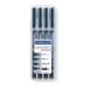 Foliopis LUMOCOLOR zestaw 4grubości (0,4  0,6  1,0 1,0-2,5mm) czarne S 31-9 WP4GS STAEDTLER