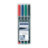 Foliopis permanentny S313 WP4 etui 4szt. LUMOCOLOR STAEDTLER S313WP4