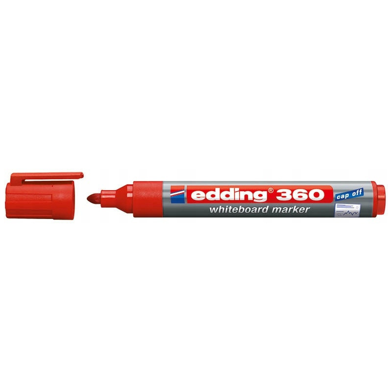 Marker do tablic czerwony okrągła końcówka 1.5-3mm 360/002/CZ EDDING