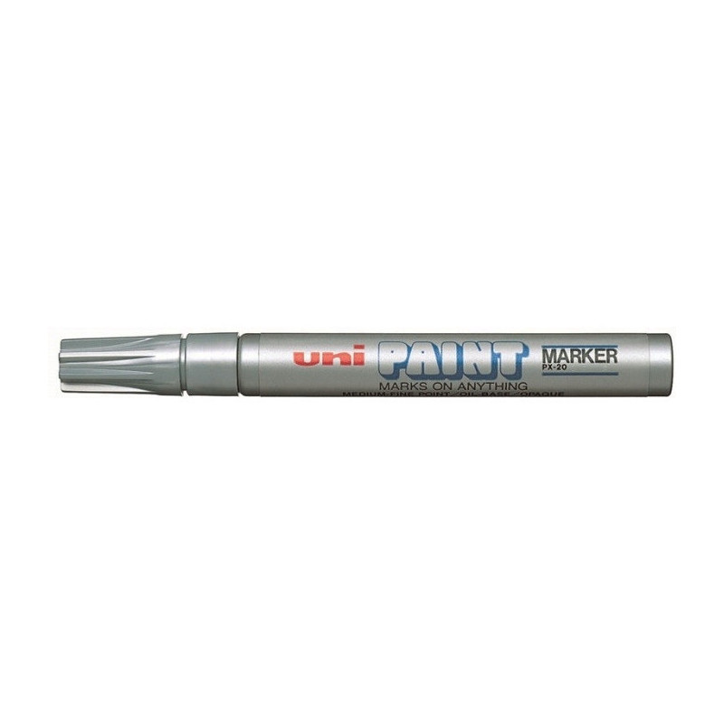 Marker olejowy PX-20 błyszczący srebrny UNI
