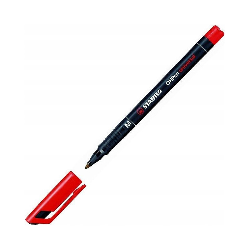 Foliopis STABILO OHPen M niezmywalny 1.0mm czerwony 843/40
