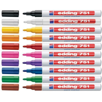 Marker lakierowy 1-2mm 751 czerwony okrągła końcówka 751/002/CZ EDDING Marker lakierowy 1-2mm 751 czerwony okrągła końcówka 751/002/CZ EDDING